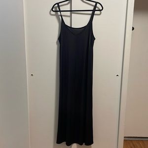 Vintage Black Maxi Slip Dress
